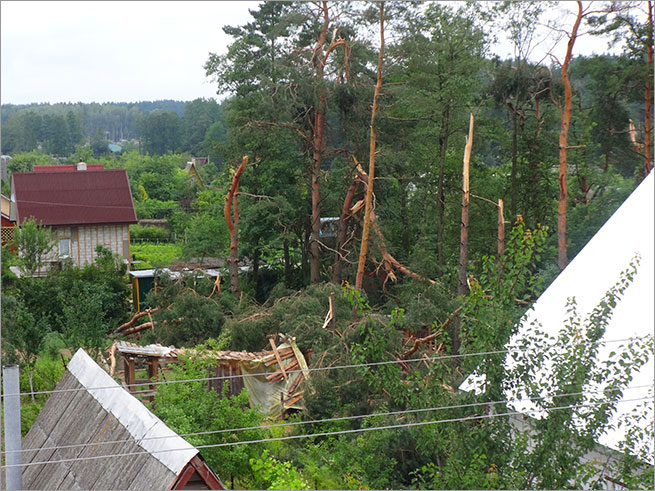 Дикий шторм в Гродно - 11 июля 2016 года.