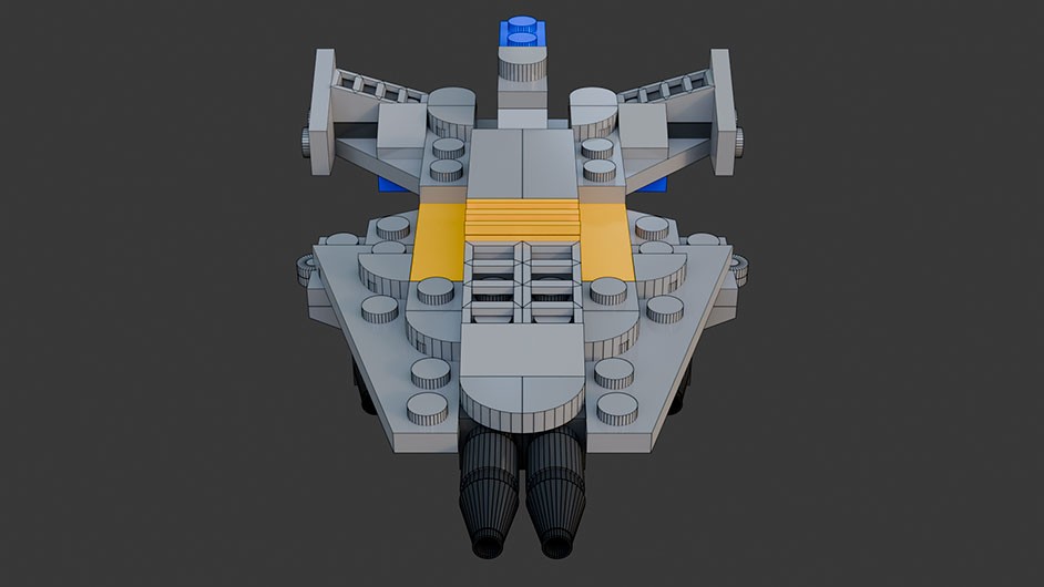 Сборка в 9-16 моделей разного транспорта из комплекта "Боевой корабль" в Blender 3D