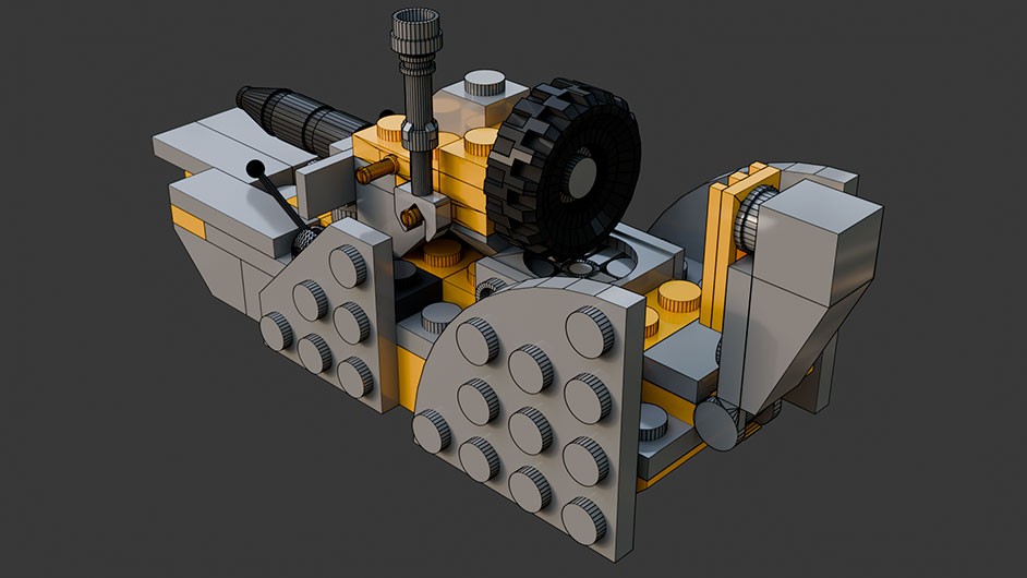 Сборка в 17-24 моделей разного транспорта из комплекта "Боевой корабль" в Blender 3D
