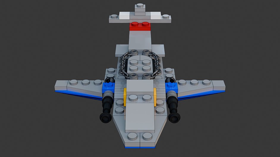 Сборка в 17-24 моделей разного транспорта из комплекта "Боевой корабль" в Blender 3D