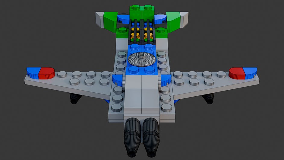 Сборка в 25-32 моделей разного транспорта из комплекта "Боевой корабль" в Blender 3D