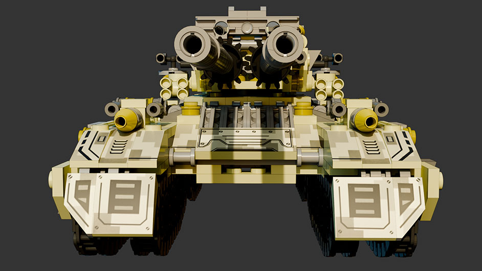 Цифровой конструктор большого танка + 8 моделей различного транспорта