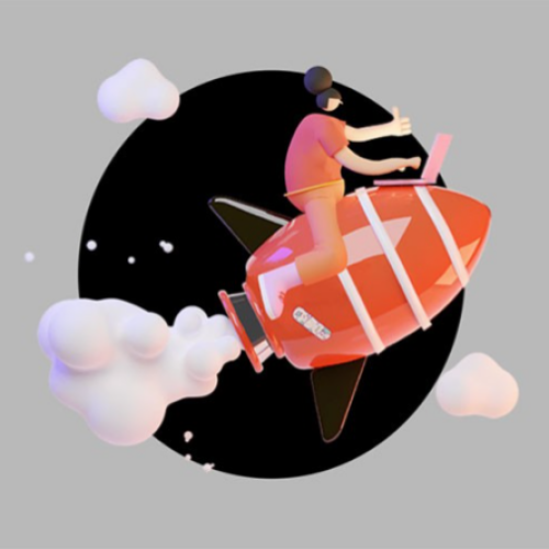 3 работа. Анимация персонажа — Человек на ракете