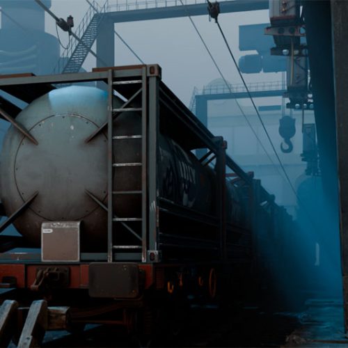 44 работа. Создание локации с поездом в Blender