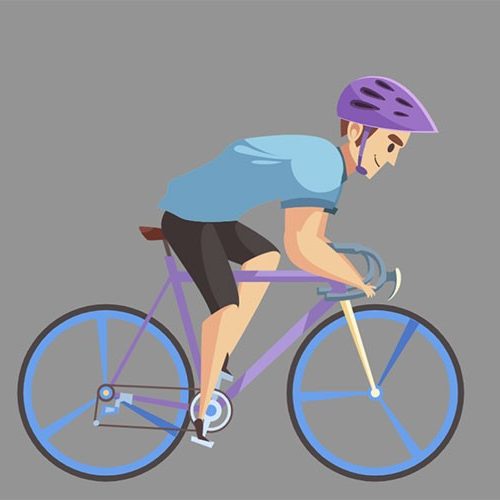 4 работа. Анимация персонажа — Велосипедист